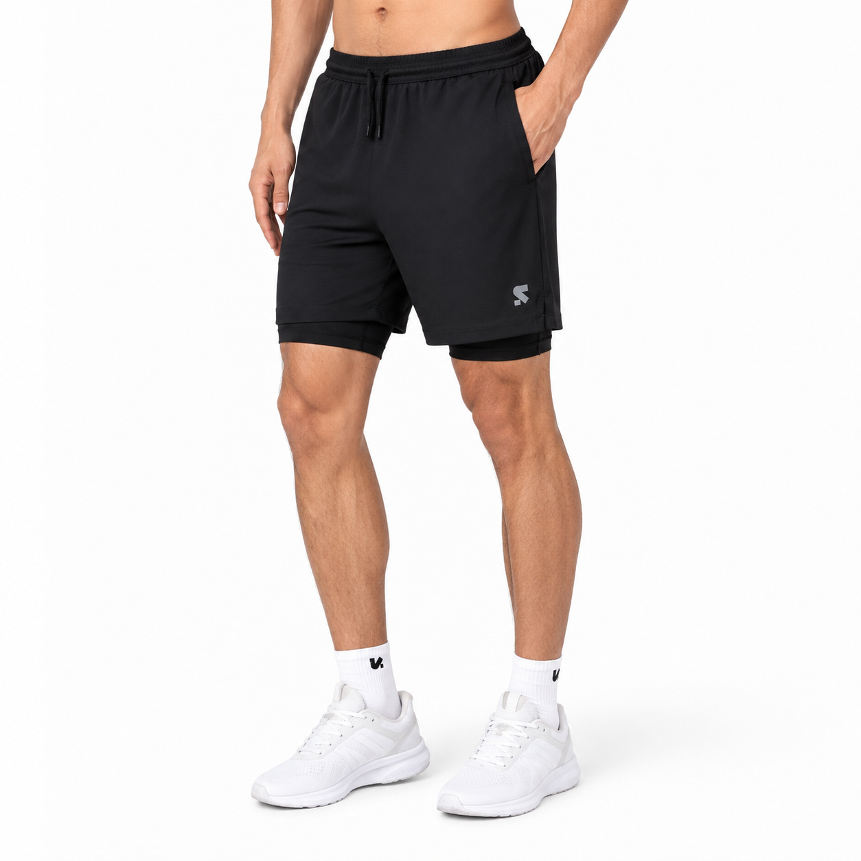 Compression 2 In 1 shorts Black - Image 3