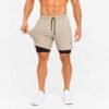 Compression 2 In 1 shorts beige